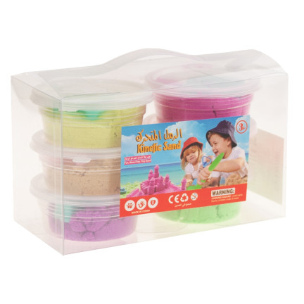 TG60423 PIASEK KINETYCZNY PIANKOLINA ZESTAW 6 KOLORÓW+ FOREMKI PIASKOLINA