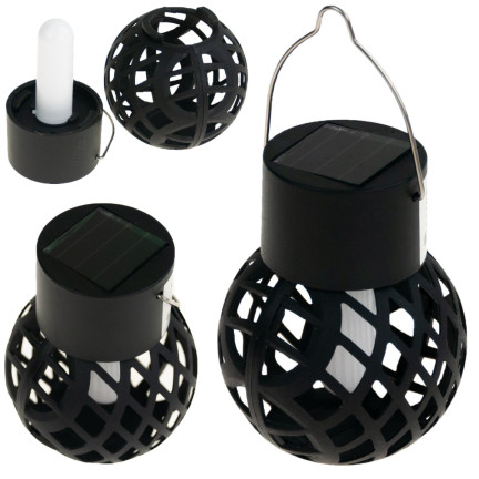 TG60446 Lampa solarna, pochodnia, lampka led wisząca, lampion loft, ażur