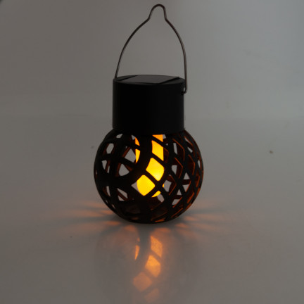 TG60446 Lampa solarna, pochodnia, lampka led wisząca, lampion loft, ażur