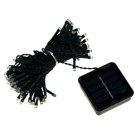 TG63193-2 LAMPKI CHOINKOWE SOLARNE 500 LED 52m GIRLANDA CIEPŁE BIAŁE 8 FUNKCJI