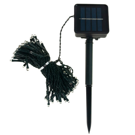 TG63193-2 LAMPKI CHOINKOWE SOLARNE 500 LED 52m GIRLANDA CIEPŁE BIAŁE 8 FUNKCJI