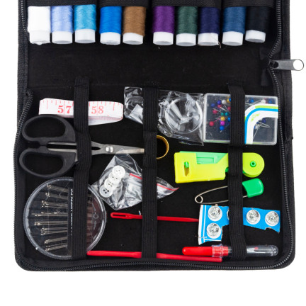 TG63649 ZESTAW KRAWIECKI PRZYBORNIK DO SZYCIA AKCESORIA XL NICI IGŁY miarka + ETUI