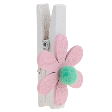 TG63859 KLAMERKI DREWNIANE OZDOBNE MINI SPINACZE PASTELOWE 9SZT WIELKANOCNE