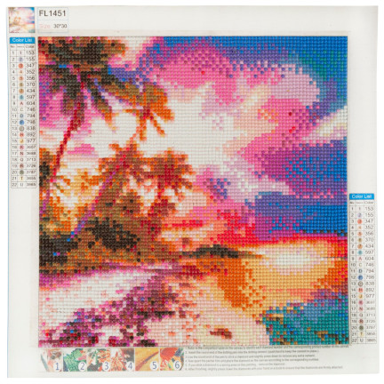 TG64203-11 HAFT DIAMENTOWY Diamond Painting Mozaika Diamentowa PLAŻA 5D