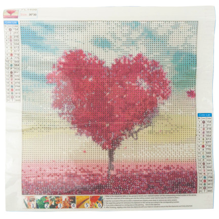 TG64203-2 HAFT DIAMENTOWY MALOWANIE 3D DIAMENTAMI SERCE MOZAIKA DIAMOND PAINTING LOVE