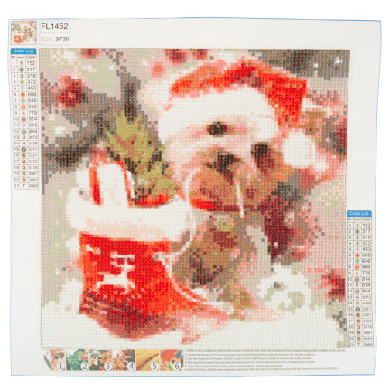 TG64203-9 HAFT DIAMENTOWY ŚWIĄTECZNY PIESEK MALOWANIE 3D OBRAZ DIAMOND PAINTING