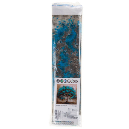 TG64203-14 HAFT DIAMENTOWY Diamond Painting Mozaika Diamentowa DRZEWO NIEBIESKIE 5D