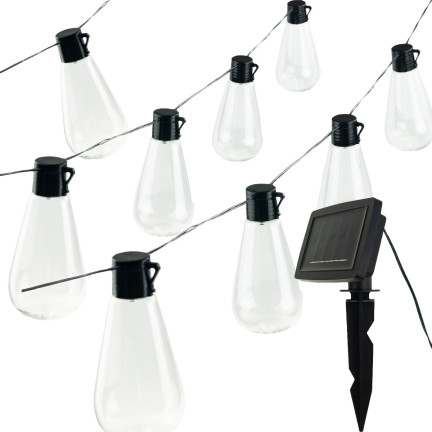 TG64622 Girlanda solarna led, łańcuch ogrodowy loft, ozdobny, panel solarny