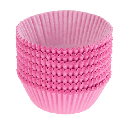 TG64643-1 FOREMKI DO BABECZEK 150SZT PAPILOTKI RÓŻOWE PAPIEROWE MUFFINEK 7CM