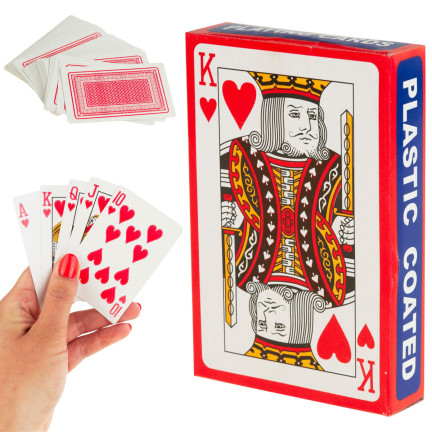 TG64679 KARTY DO GRY W POKERA TALIA KART POWLEKANE ZESTAW 54 SZT. TRADYCYJNE