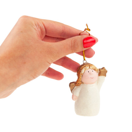 TG65964 BOMBKA FIGURKA ZAWIESZKA ŚWIĄTECZNA BOMBKI MIKOŁAJ, BAŁWAN, ANIOŁ, RENIFER