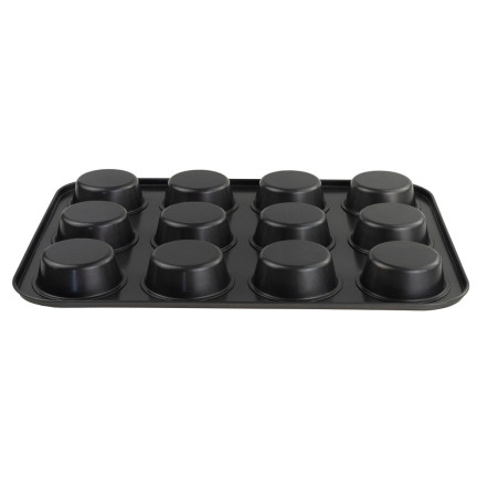 TG66027 FORMA DO PIECZENIA BABECZEK MUFFIN BLACHA FOREMKA NA 12 BABECZEK non-stick