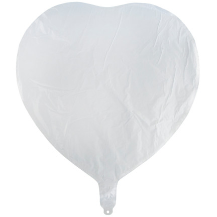 TG66235-1 BALON FOLIOWY SERCE BIAŁY NA HEL WALENTYNKI