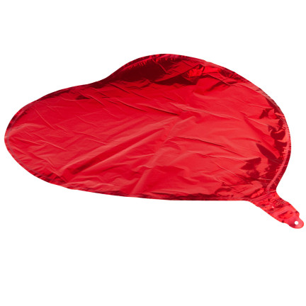TG66235-2 BALON FOLIOWY SERCE CZERWONY SERDUSZKO NA HEL