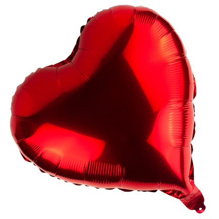 TG66235-2 BALON FOLIOWY SERCE CZERWONY SERDUSZKO NA HEL