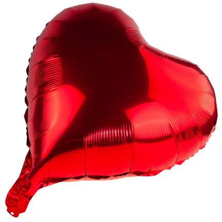 TG66235-2 BALON FOLIOWY SERCE CZERWONY SERDUSZKO NA HEL