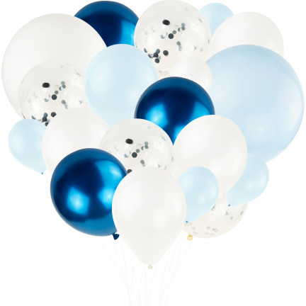 TG66238 DUŻA GIRLANDA BALONOWA BALONY NIEBIESKIE KONFETTI ZESTAW URODZINY BOY