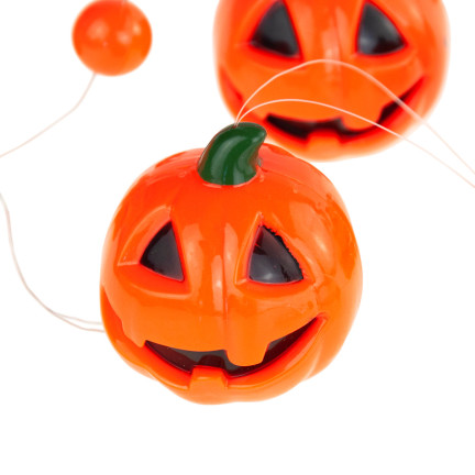 TG66285 GIRLANDA HALLOWEEN LED ŁAŃCUCH DYNIA ŚWIECĄCA 5SZT