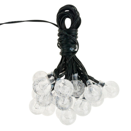 TG71398-2 Girlanda solarna, lampki solarne 20 led 5m, ogrodowa na balkon, sznur świetlny zimny