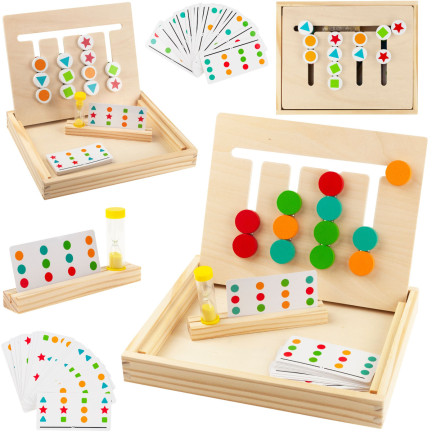 TG67008 SORTER DREWNIANY NAUKA KOLORÓW KSZTAŁTÓW DOPASUJ