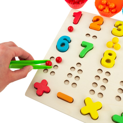 TG67012 DREWNIANA UKŁADANKA MONTESSORI MATEMATYCZNA NAUKA