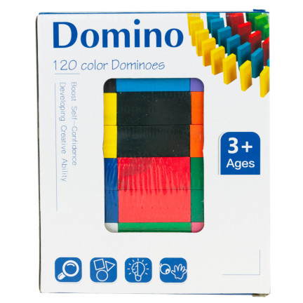 TG67014 DOMINO DREWNIANE KLOCKI DUŻA UKŁADANKA 120 EL.