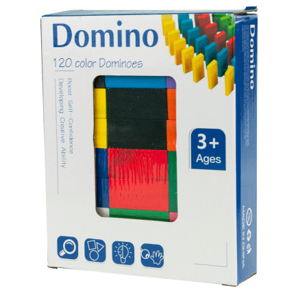 TG67014 DOMINO DREWNIANE KLOCKI DUŻA UKŁADANKA 120 EL.