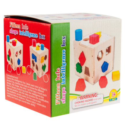 TG67020 SORTER DREWNO DREWNIANA KOSTKA EDUKACYJNA KSZTAŁTY FIGURY