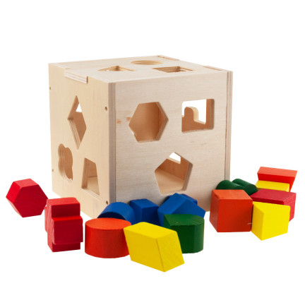 TG67020 SORTER DREWNO DREWNIANA KOSTKA EDUKACYJNA KSZTAŁTY FIGURY