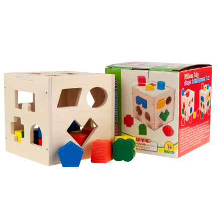 TG67020 SORTER DREWNO DREWNIANA KOSTKA EDUKACYJNA KSZTAŁTY FIGURY