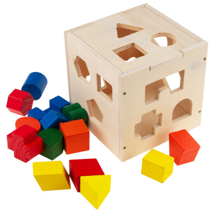 TG67020 SORTER DREWNO DREWNIANA KOSTKA EDUKACYJNA KSZTAŁTY FIGURY