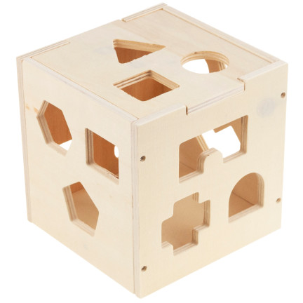TG67020 SORTER DREWNO DREWNIANA KOSTKA EDUKACYJNA KSZTAŁTY FIGURY