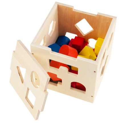 TG67020 SORTER DREWNO DREWNIANA KOSTKA EDUKACYJNA KSZTAŁTY FIGURY