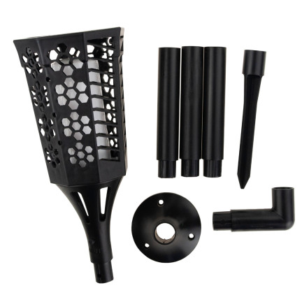 TG67269 Lampa solarna, pochodnia LED 3w1, wbijana latarnia, kinkiet, latarenka