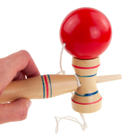 TG67313 KENDAMA DREWNIANA KLASYCZNA JAPOŃSKA GRA ZRĘCZNOŚCIOWA ŁAPANIE PIŁECZKI