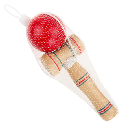 TG67313 KENDAMA DREWNIANA KLASYCZNA JAPOŃSKA GRA ZRĘCZNOŚCIOWA ŁAPANIE PIŁECZKI