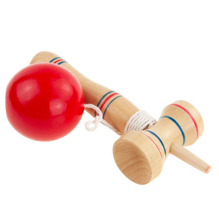 TG67313 KENDAMA DREWNIANA KLASYCZNA JAPOŃSKA GRA ZRĘCZNOŚCIOWA ŁAPANIE PIŁECZKI