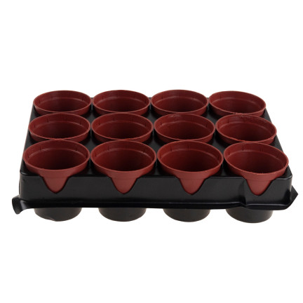 TG67324 DONICZKI PRODUKCYJNE multiplaty DO ROZSAD WYSIEWU SADZONEK12SZT +PALETKA