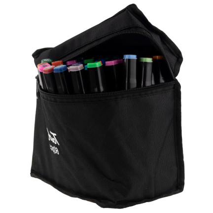 TG67373 MARKERY ALKOHOLOWE 60 SZT MAZAKI PISAKI DWUSTRONNE ZESTAW+ETUI