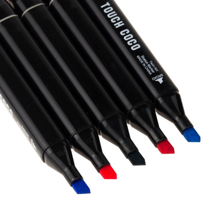 TG67374 MARKERY ALKOHOLOWE 80 SZT MAZAKI PISAKI DWUSTRONNE ZAKREŚLACZE + ETUI