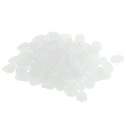 TG67713-2 Kamienie świecące, fluorescencyjne kamyki 100szt., białe kamyczki dekoracyjne