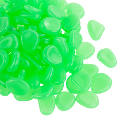 TG67713-3 KAMIENIE ŚWIECĄCE FLUORESCENCYJNE KAMYKI 100SZT ZIELONE