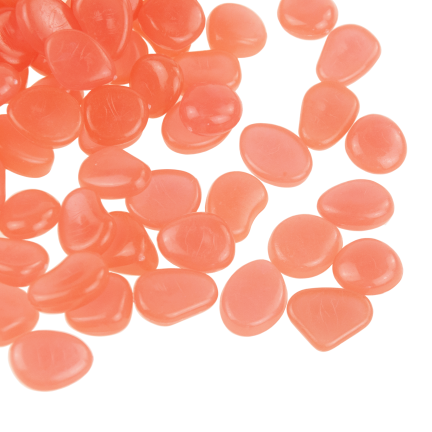 TG67713-6 Kamyki świecące, kamienie fluorescencyjne, 100 sztuk ozdobne