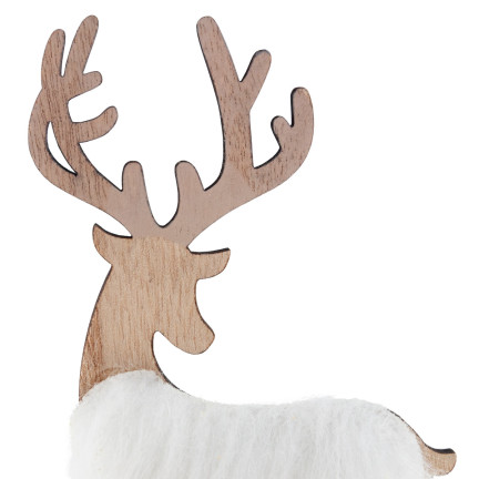 TG68651-1 RENIFER DREWNIANY Z FUTERKIEM FIGURKA DEKORACJA ŚWIĄTECZNA
