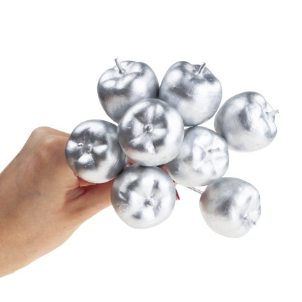 TG69139-2 JABŁUSZKA JABUŁKA NA DRUCIKU PIKU OZDOBNE WIANKI STROIKI 8SZT