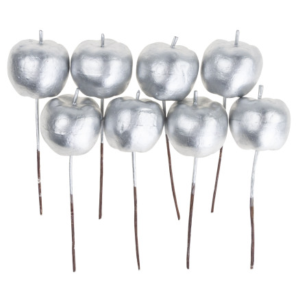 TG69139-2 JABŁUSZKA JABUŁKA NA DRUCIKU PIKU OZDOBNE WIANKI STROIKI 8SZT