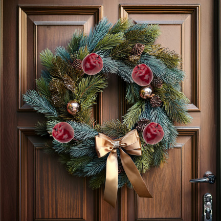 TG69139-4 JABŁUSZKA ZŁOTE JABUŁKA NA DRUCIKU PIKU OZDOBNE WIANKI STROIKI 8 SZT