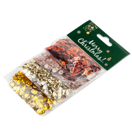 TG69526 ZESTAW CEKINÓW DO DEKORACJI OZDABIANIA CEKINY ŁAMANE 6MM OZDOBNE X4 KOLORY