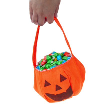 TG70241 TOREBKA DYNIA NA SŁODYCZE HALLOWEEN WADERKO MATERIAŁOWE KOSZYK NA CUKIERKI