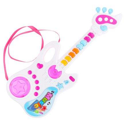 TG71058 GITARA ROCKOWA INTERAKTYWNA DLA DZIECI ŚWIECI GRA INSTRUMENT MUZYCZNY LED